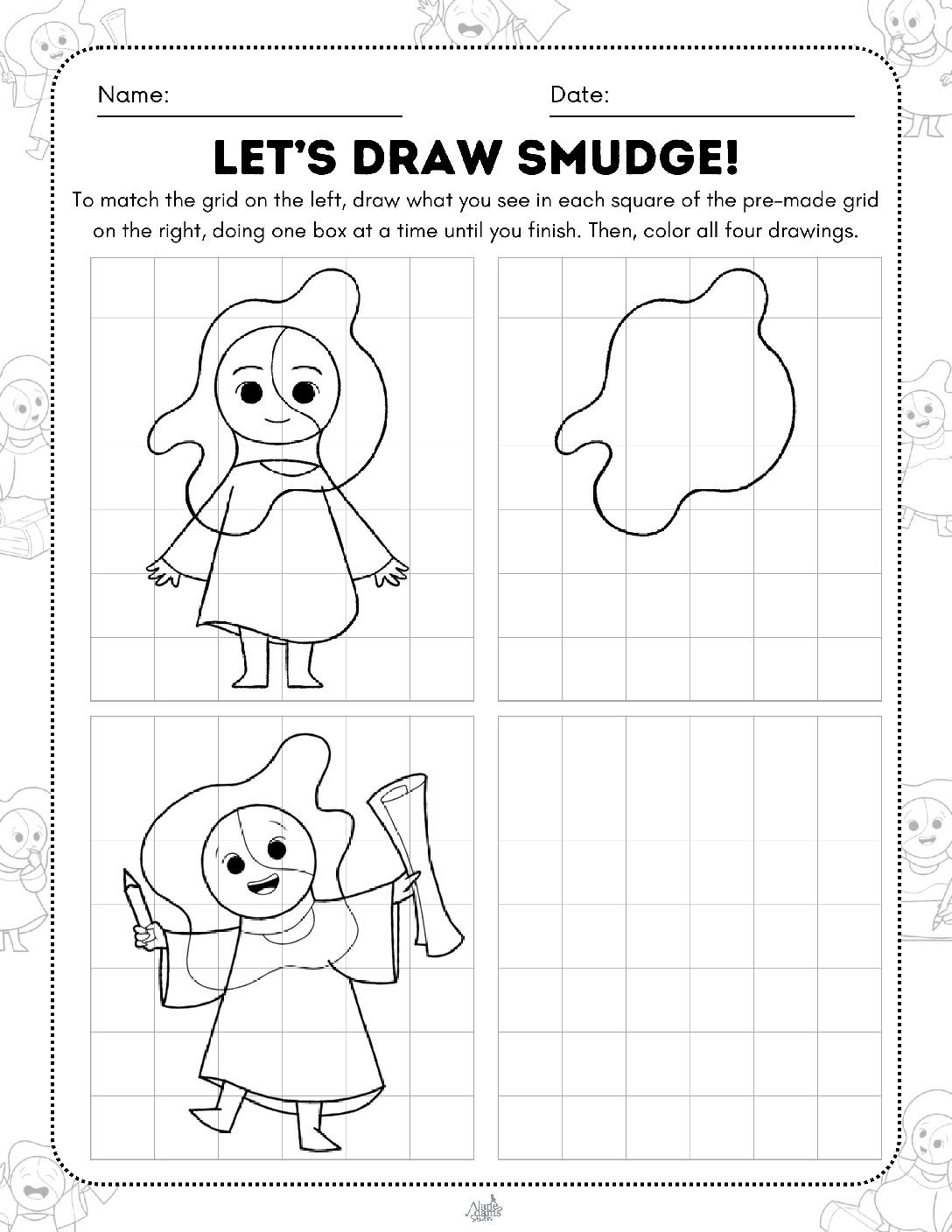 SMUDGE K 3 WORKSHEETS Alane Adams