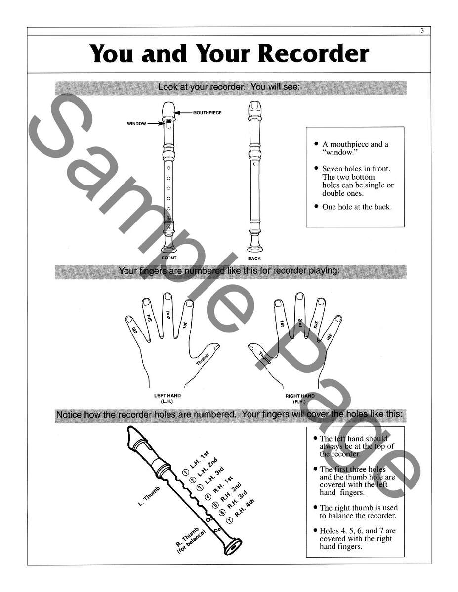 SP2355 Playing Soprano Recorder Sweet Pipes