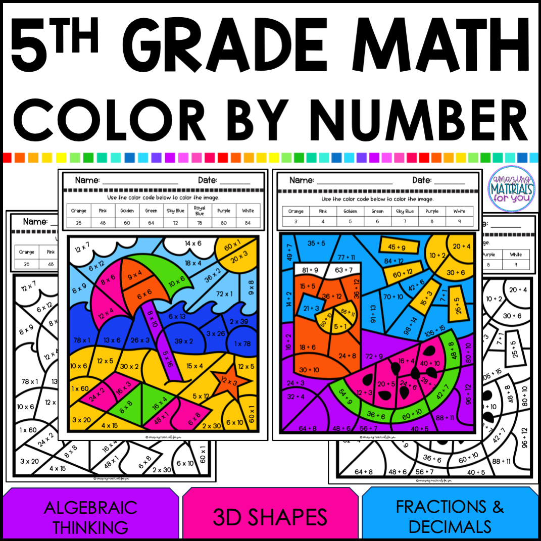 Math Coloring Pages Printable PDFs By K12mathworksheets