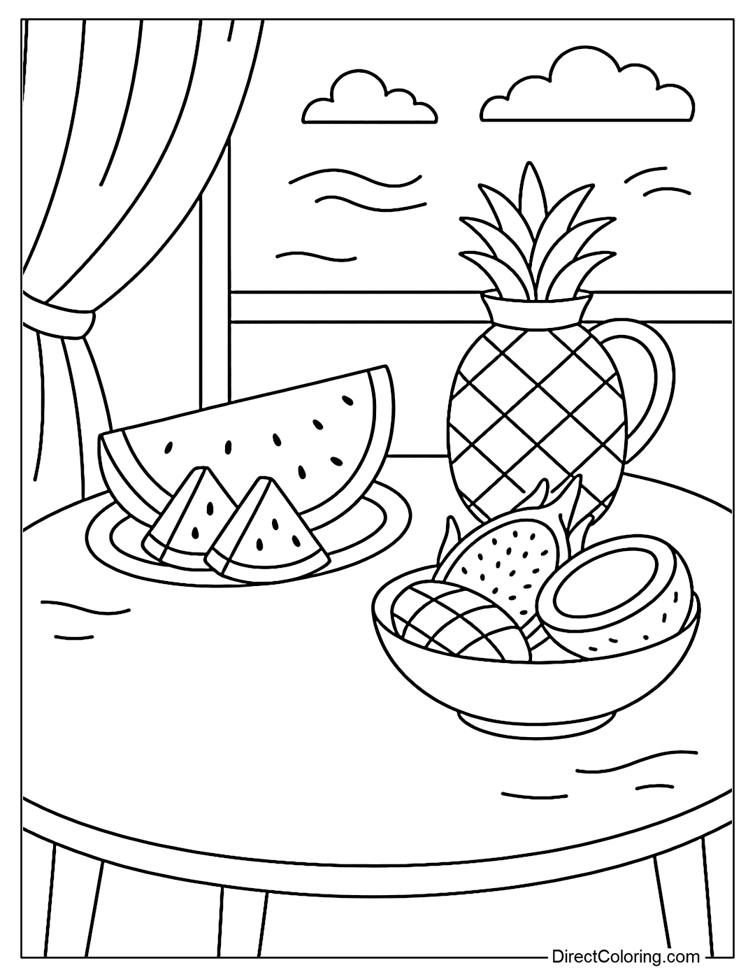 Summer Treats Coloring Pages Free PDF To Download And Print