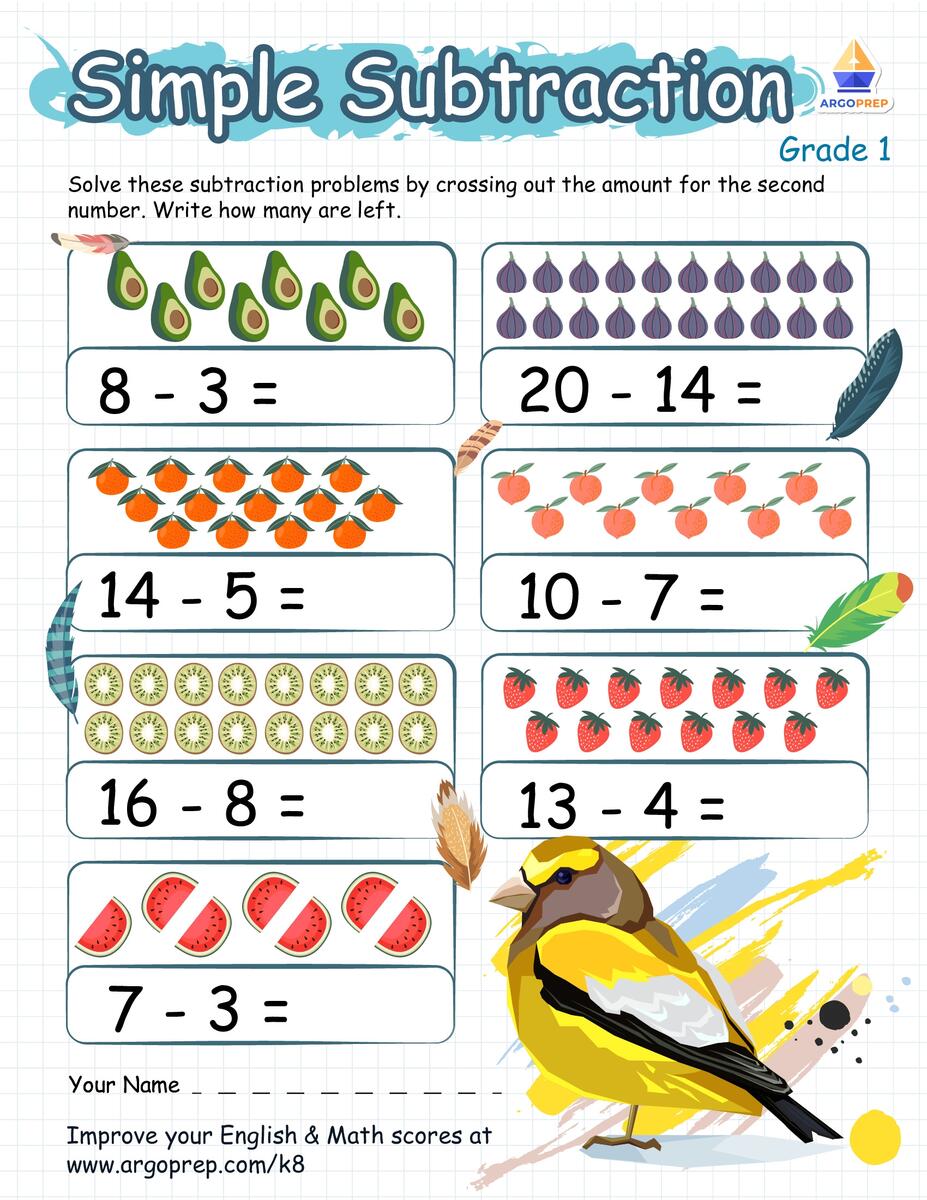 Addition And Subtraction Word Problems Worksheets For Kindergarten And Grade 1 Story Sums Story Problems MegaWorkbook