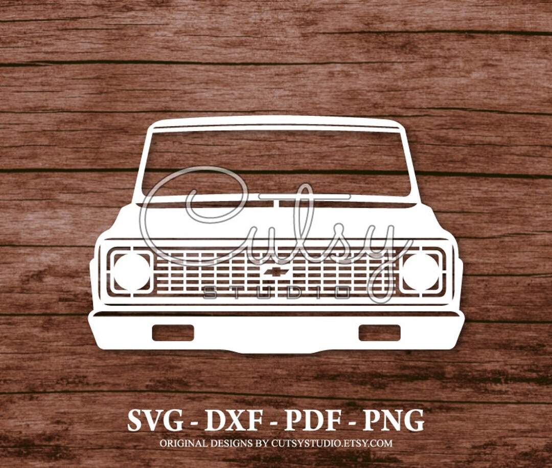 SVG Chevy K10 1970 1974 Old Truck Silhouette Cut Files Designs Clip Art Paper Craft Laser Cricut Scan N Cut Cameo And Printable Etsy