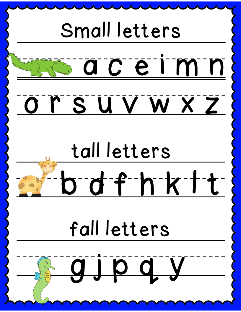 Tall Small And Fall Letters A Z Handwriting Sheets Set One The OT Toolbox
