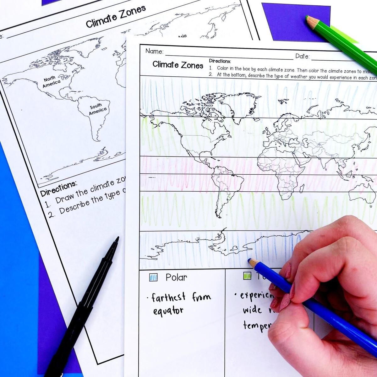 Teaching Climate Zones Polar Temperate Tropical Chloe Campbell Education