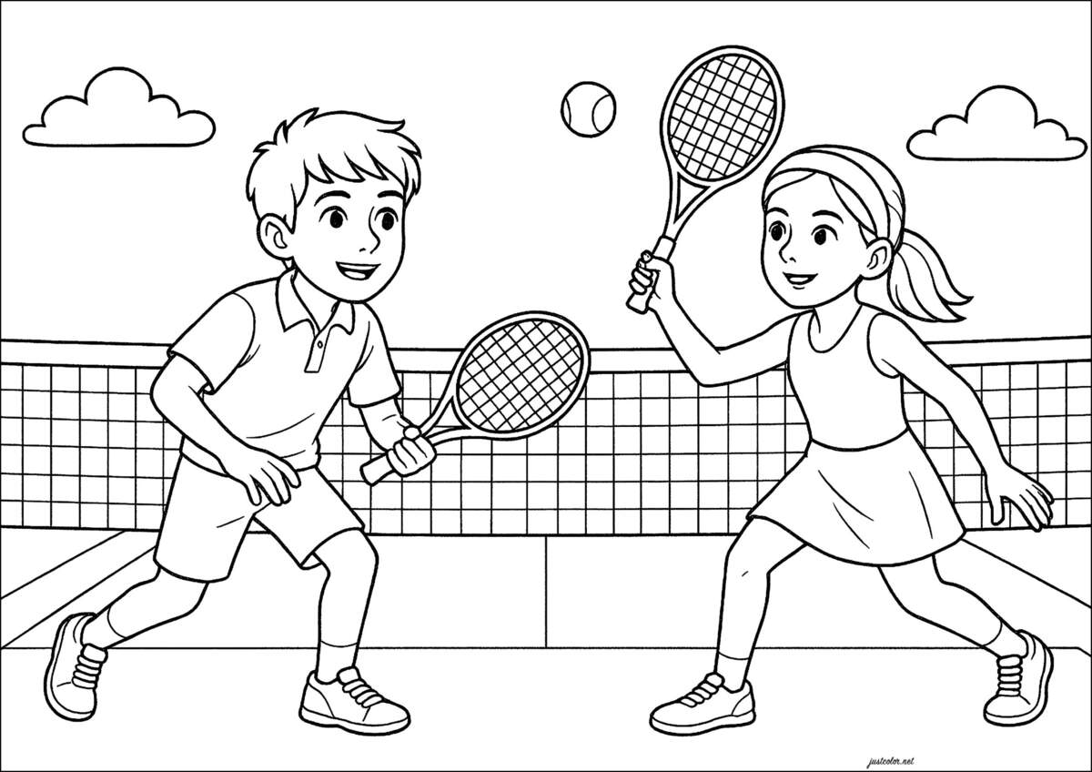 Tennis Sports Coloring Pages Tennis Sports Coloring Pages