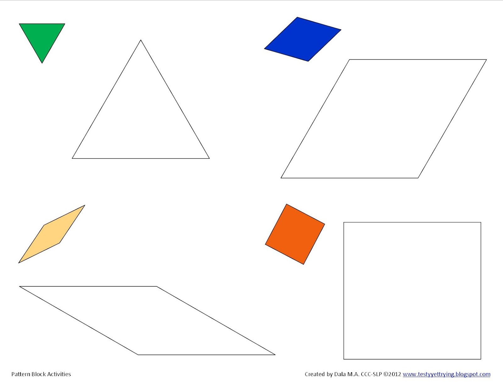 Pattern Block Turkeys Free Printable Picklebums