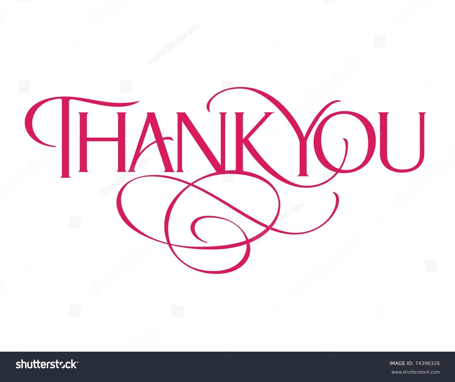 Thank You Vector Lettering Stock Vector Royalty Free 74396326 Shutterstock