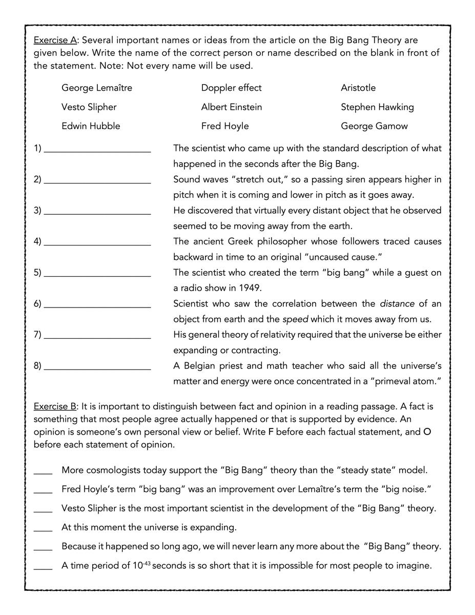 The Big Bang Theory Worksheets Library