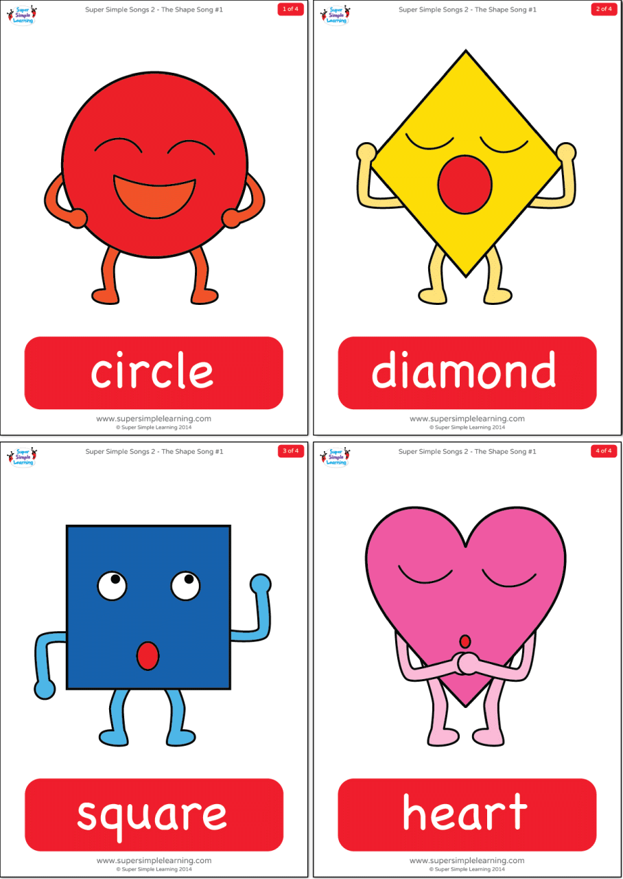 Free Printable Shapes Flashcards Templates Canva