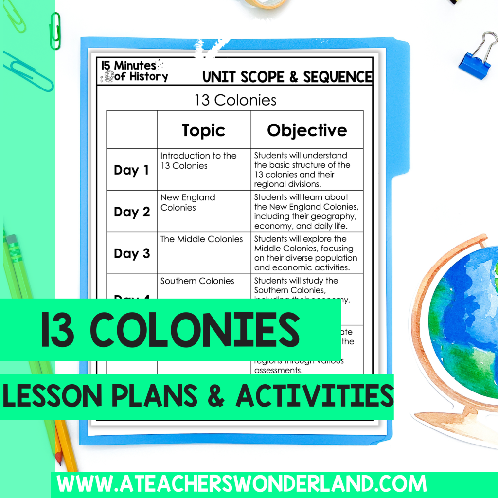 The Ultimate 5th Grade 13 Colonies Lesson Plans Unit Plan A Teacher S Wonderland