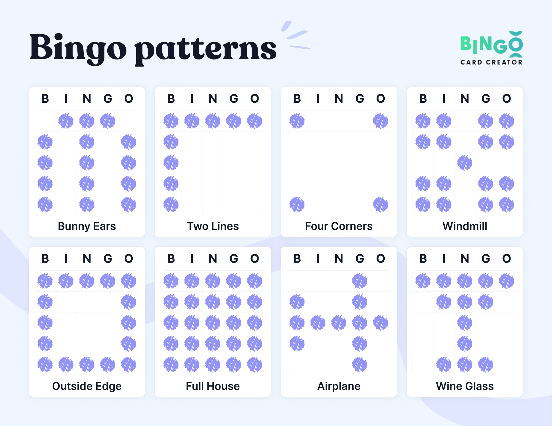 The Ultimate Guide To Bingo Patterns Bingo Card Creator The Ultimate Guide To Bingo Patterns Bingo Card Creator