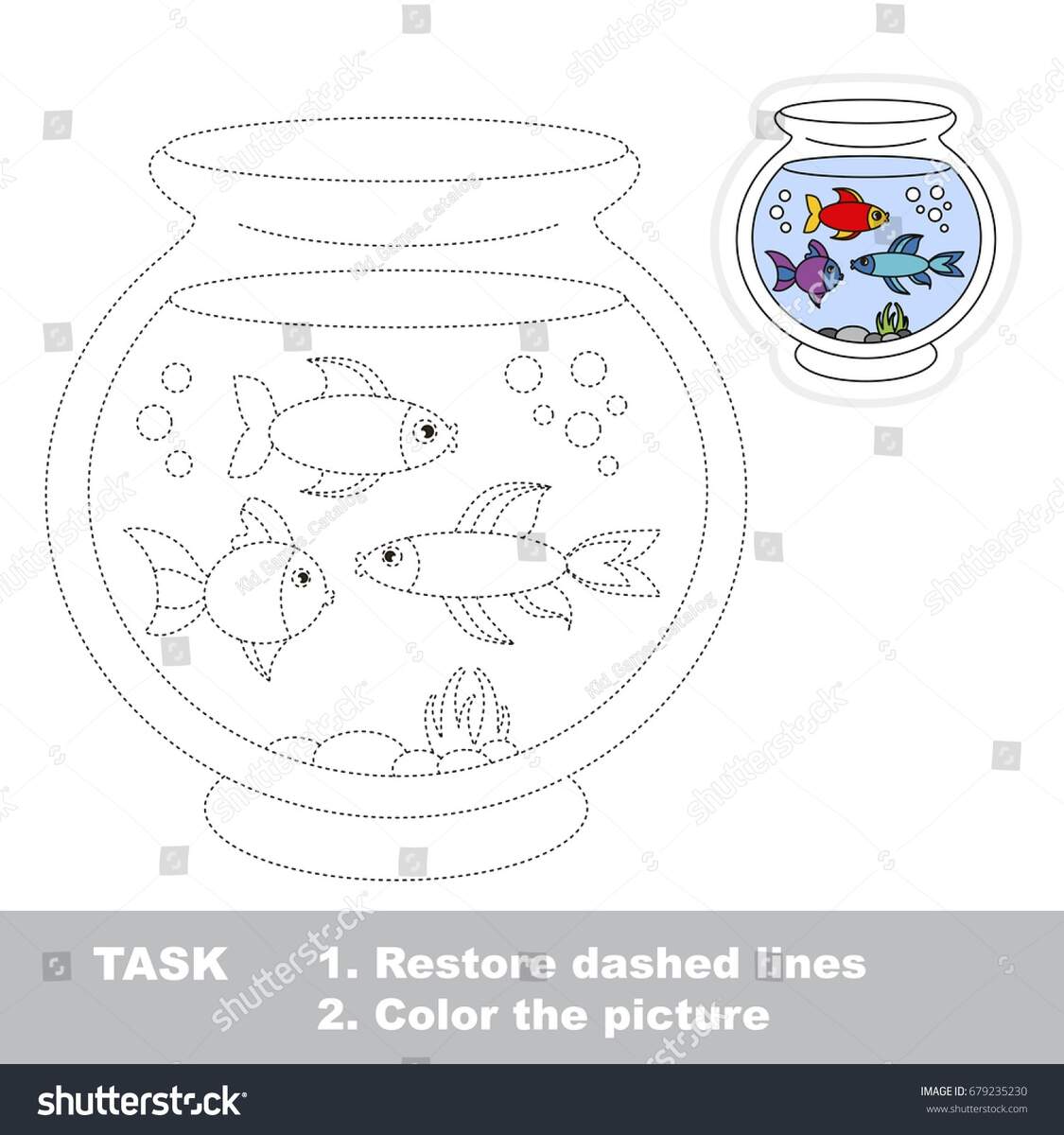 Three Fish Aquarium Dot Dot Educational Stock Vector Royalty Free 679235230 Shutterstock