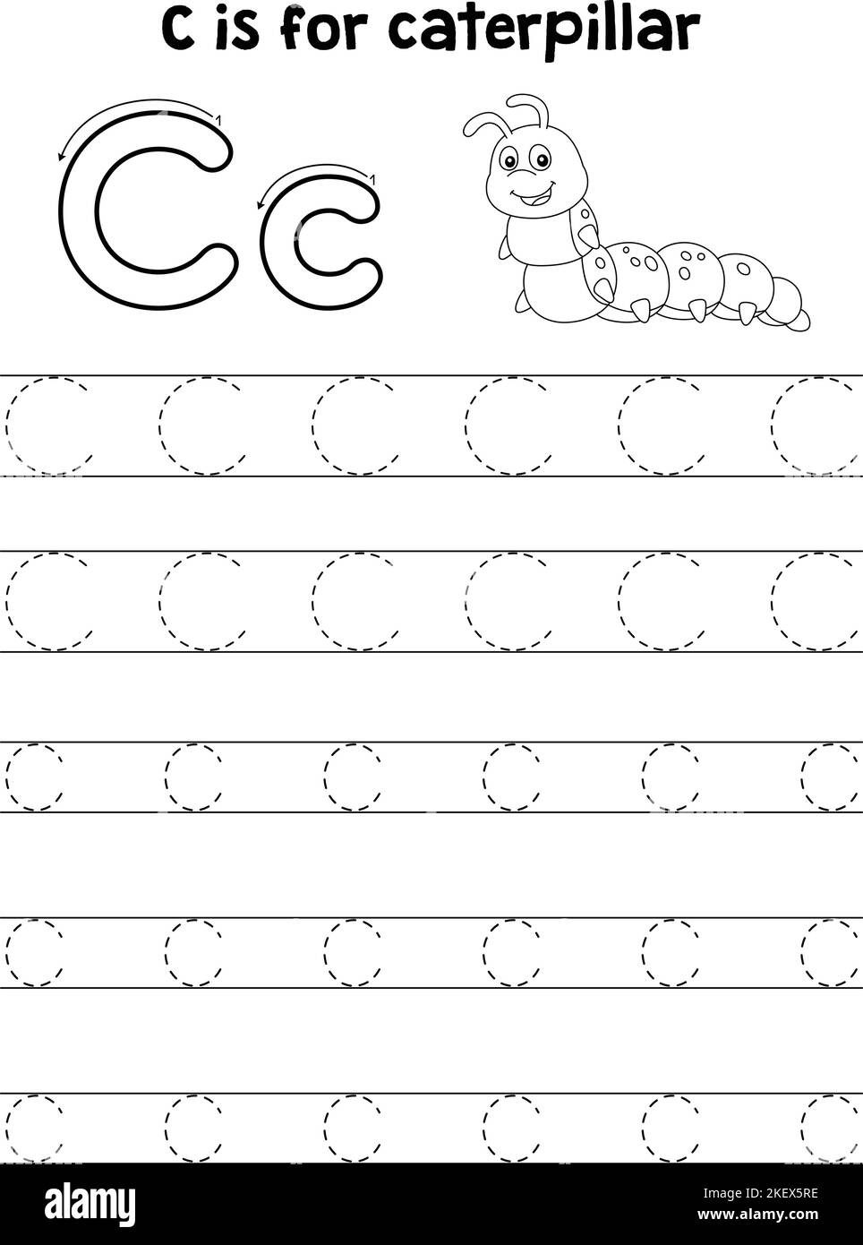 Tracing Letter C Cut Out Stock Images Pictures Alamy