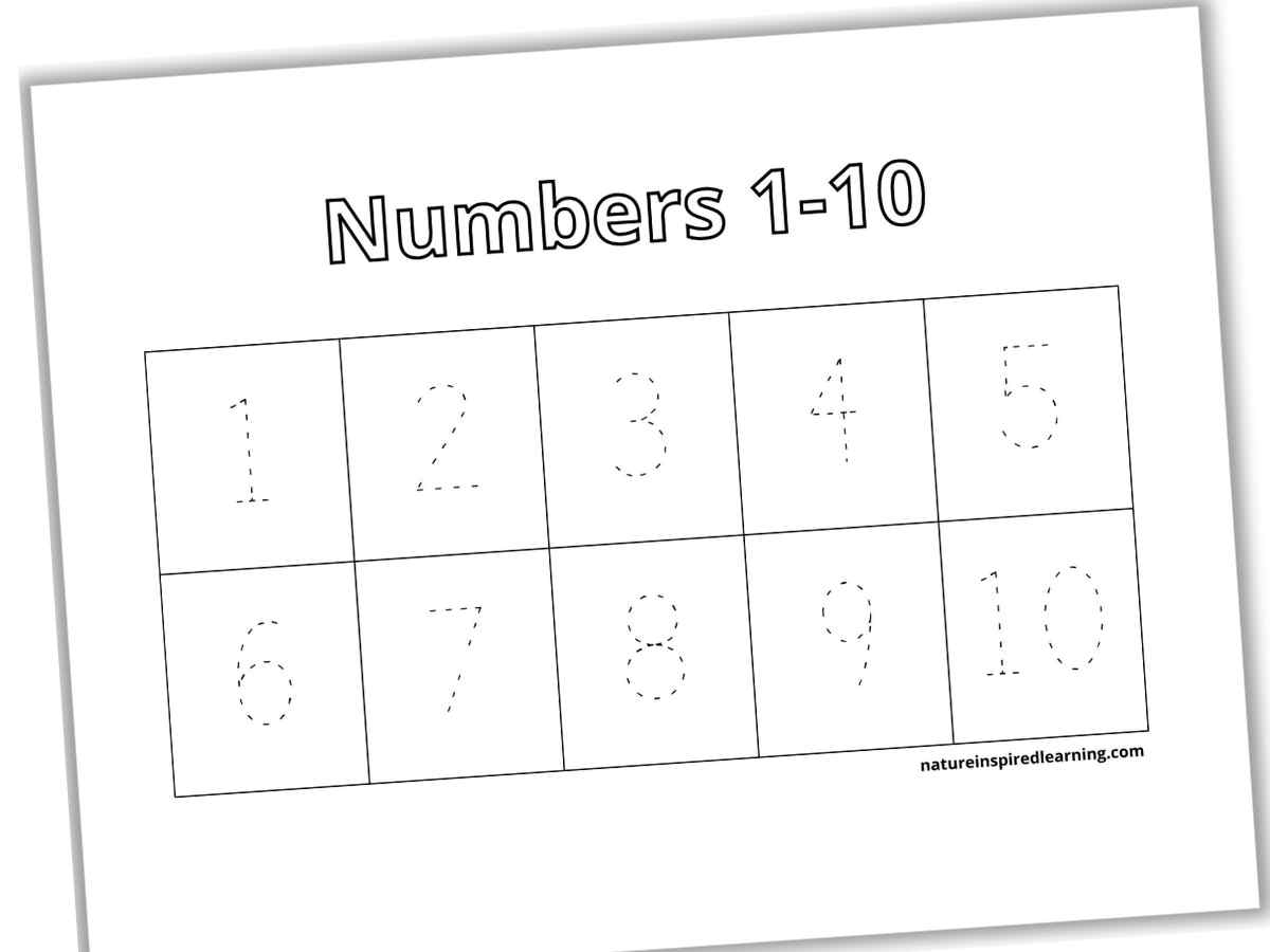 Tracing Numbers 1 10 Nature Inspired Learning