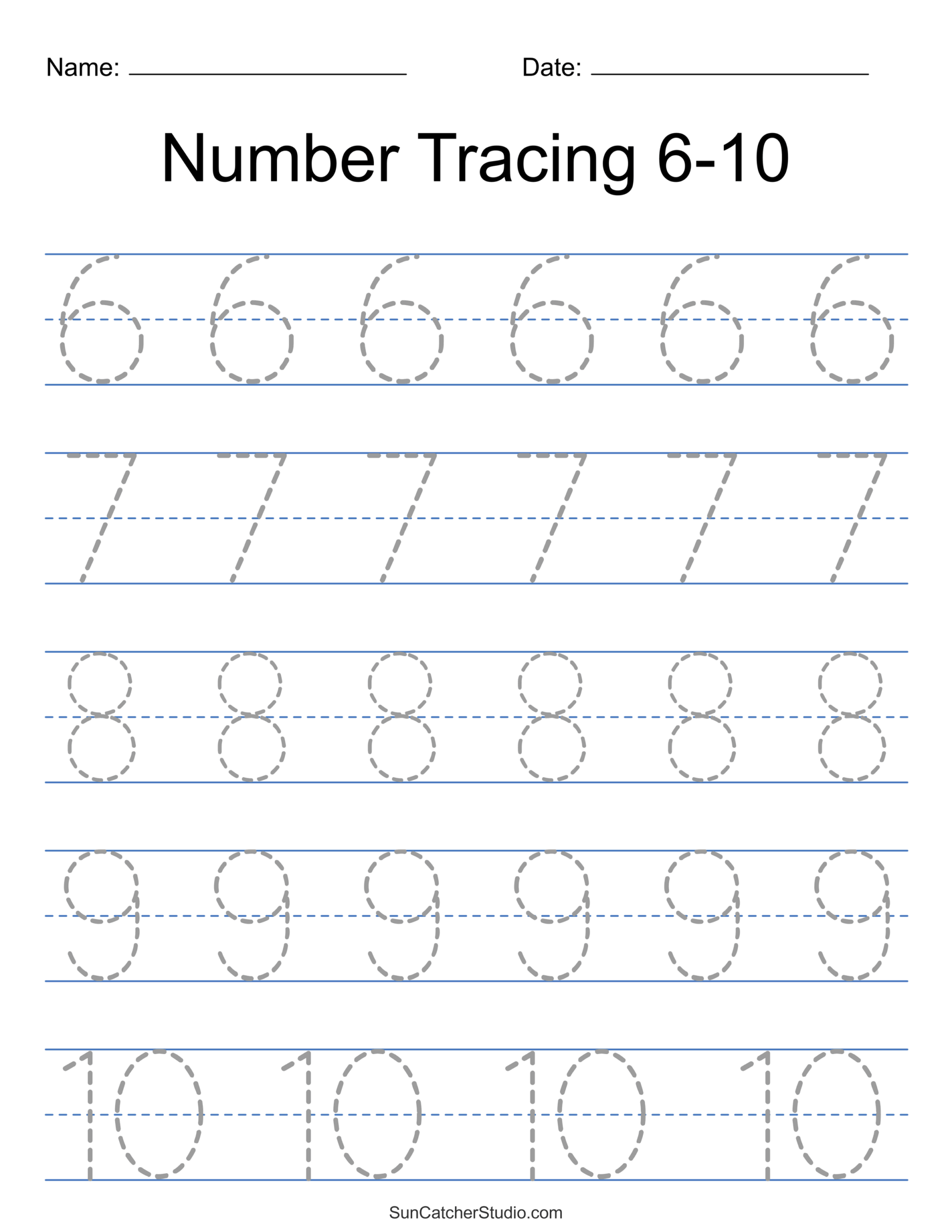 Tracing Numbers 1 20 Worksheets Free Printable Pdfs Teach Prints
