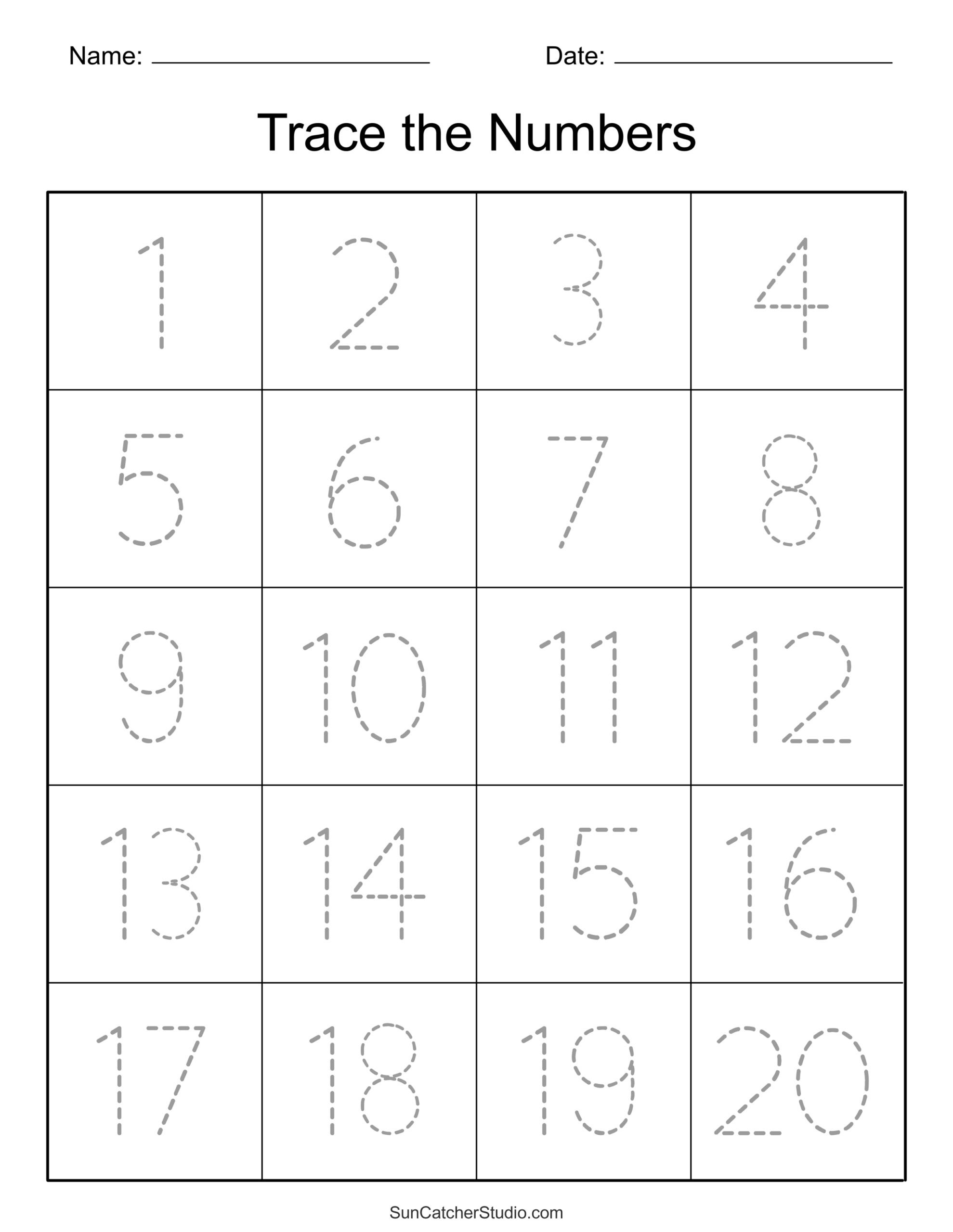 Tracing Numbers Free Printable Practice PDF Worksheets Free Printables Lettering SVG Files Tools Apps Number 1 Tracing Worksheet For Kids Free Printable KidsNex