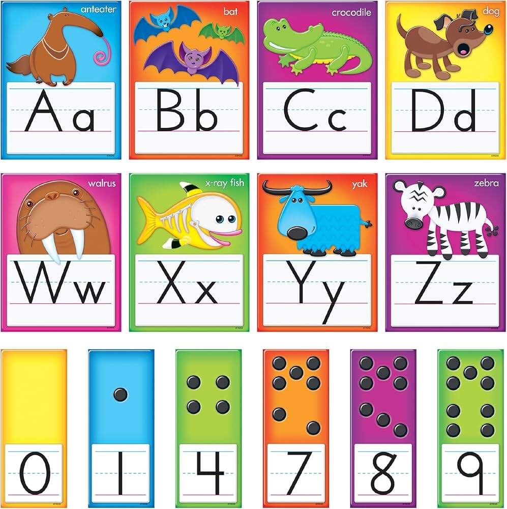TREND Enterprises Inc T 8265 Awesome Animals Alphabet Cards Standard Manuscript Bulletin Board Set Buy Online At Best Price In KSA Souq Is Now Amazon Sa Office Products