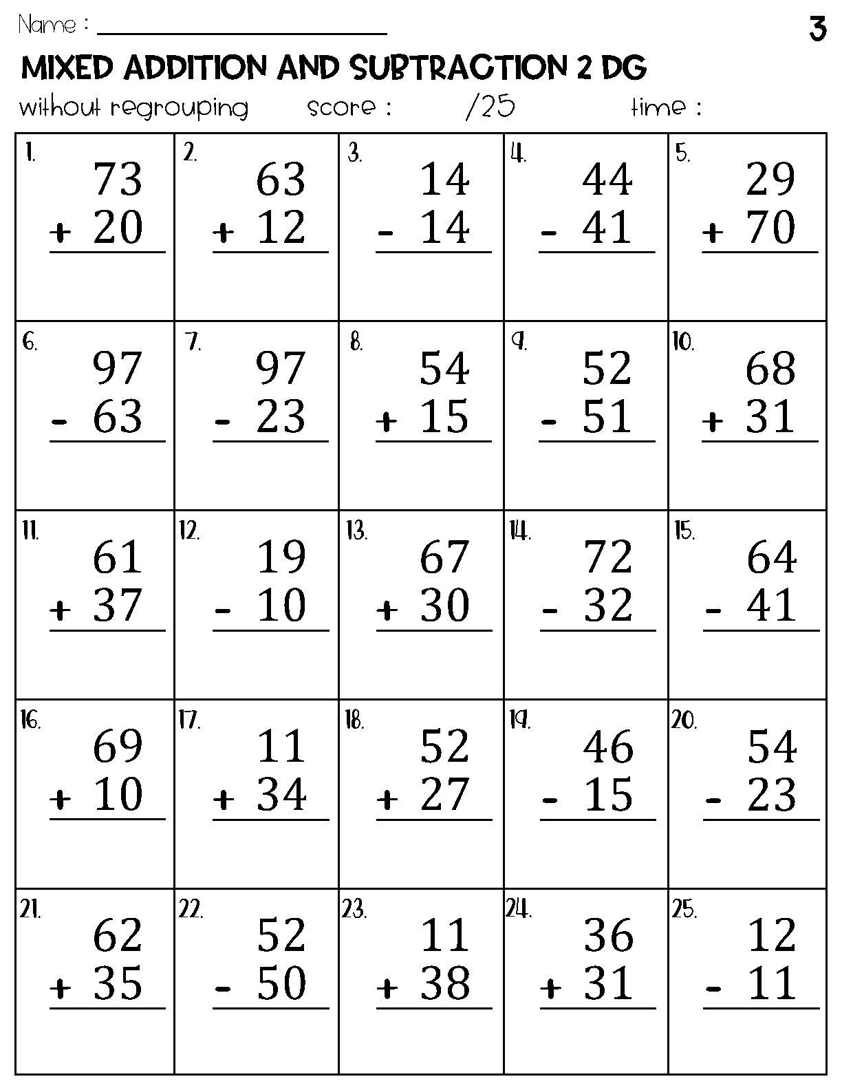 Free 2 Digit Addition And Subtraction Regrouping Free Worksheets Worksheets Library