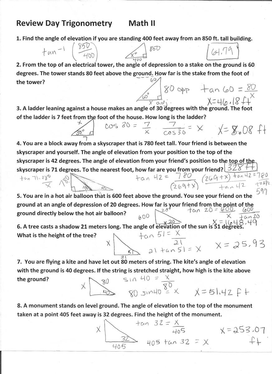 Unit 7 Trigonometry MRS STOWE