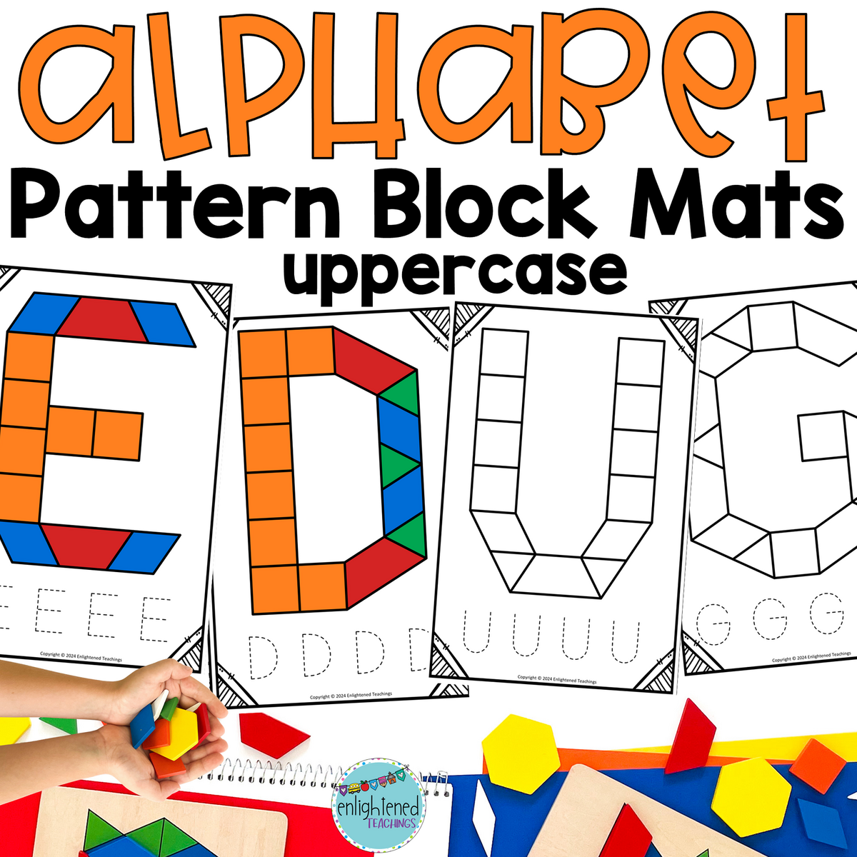 Uppercase Alphabet Pattern Block Mats Letter Pattern Block Mats Alphabet Tracing Made By Teachers