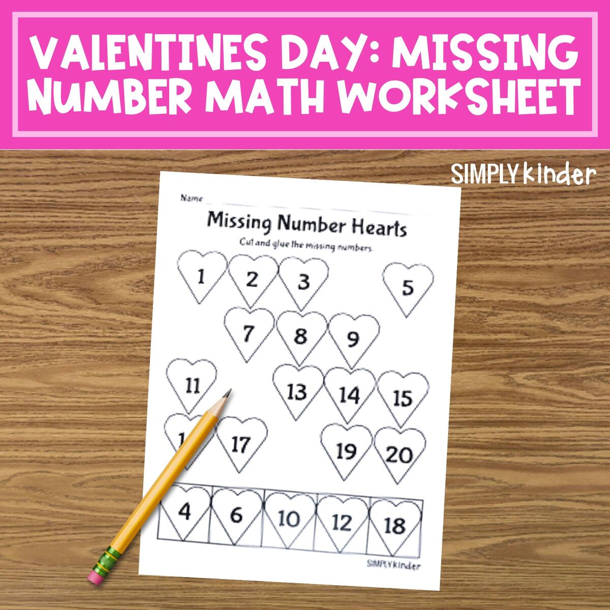Valentine S Day Math Missing Number Hearts Simply Kinder Valentine S Day Math Missing Number Hearts Simply Kinder
