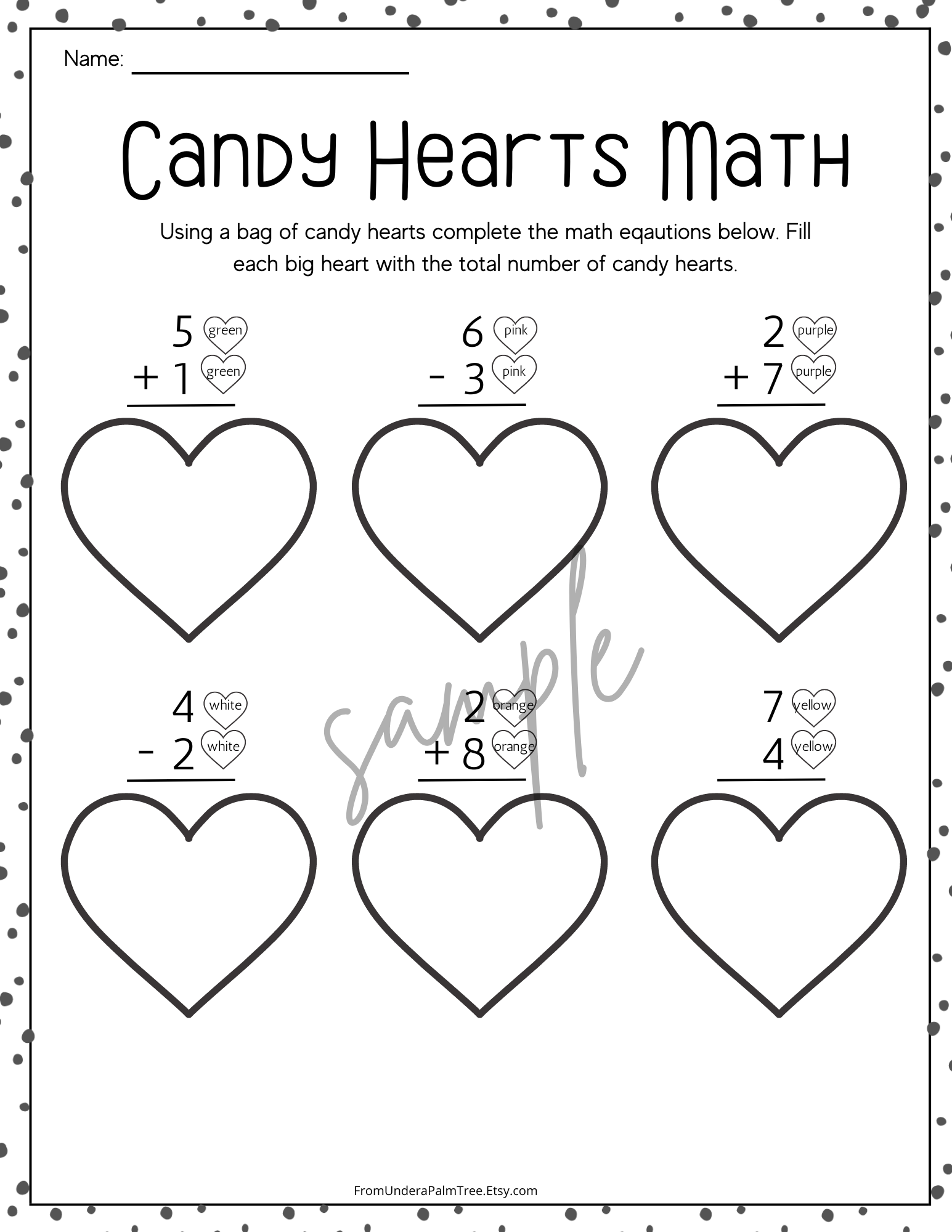 Valentine s Day Worksheet Bundle From Under A Palm Tree