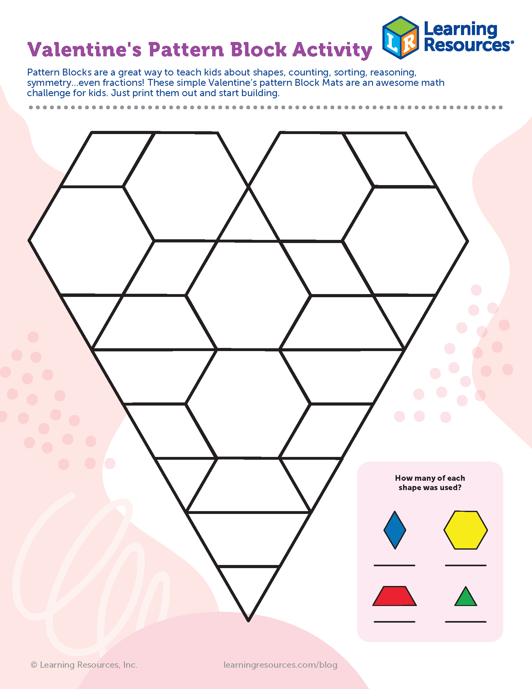 Valentine s Pattern Block Activity Learning Resources