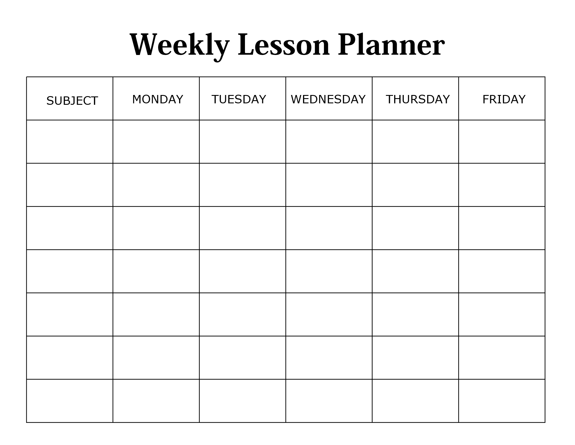 Weekly Lesson Plan Templates 15 Best Lesson Planners Free Download