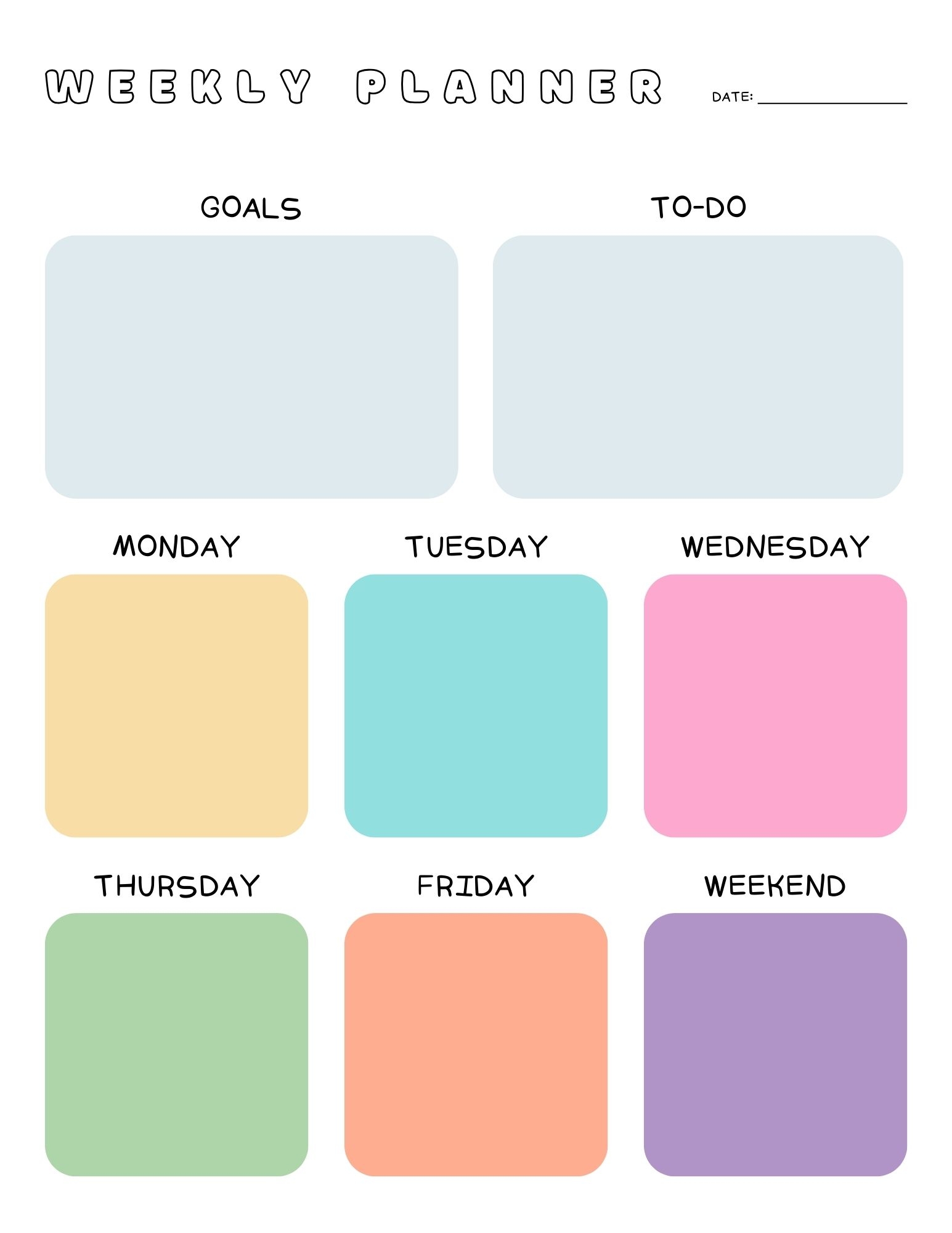 Weekly Printable Planner Free Templates 2026 AnjaHome