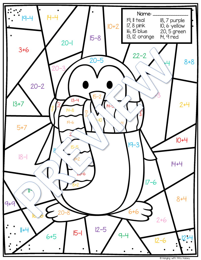 Winter Color By Number Addition And Subtraction My WordPress Winter Color By Number Addition And Subtraction My WordPress