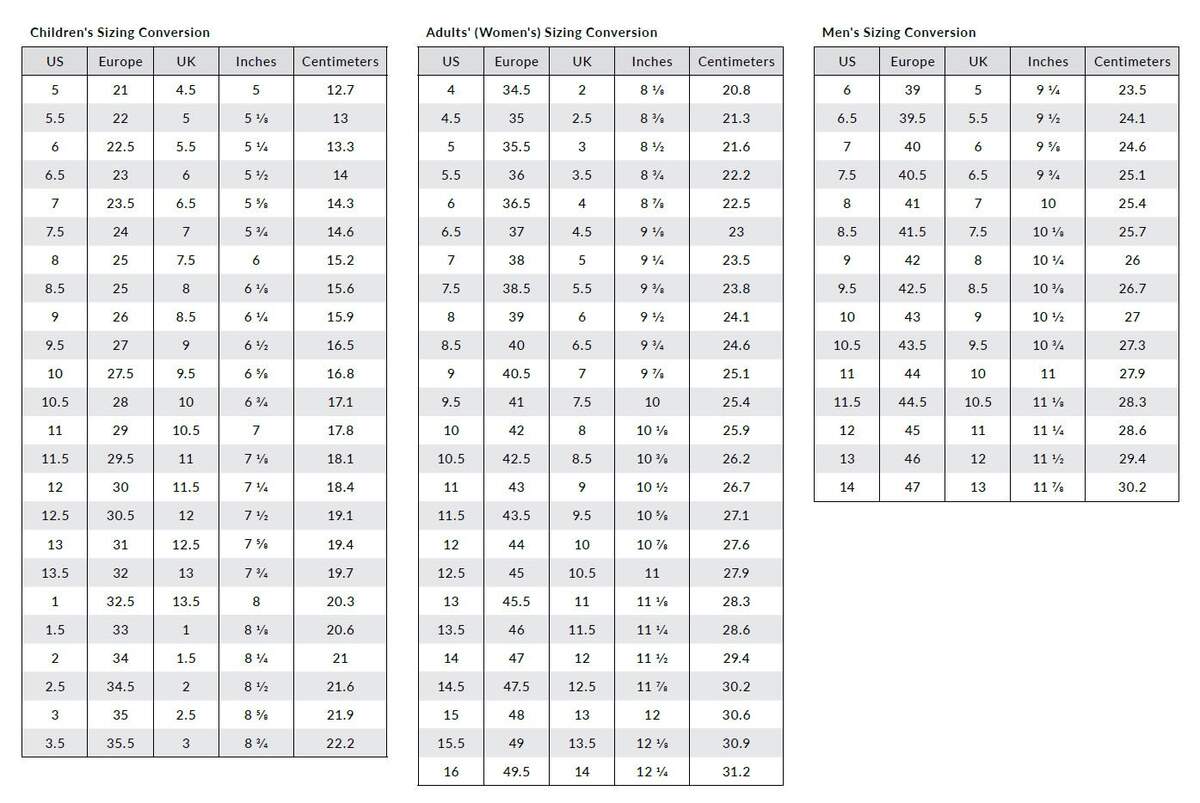 Womens Shoe Shoe Size Chart Printable Mens Printable Mens And Womens Shoe Size Shoe Conversion Chart