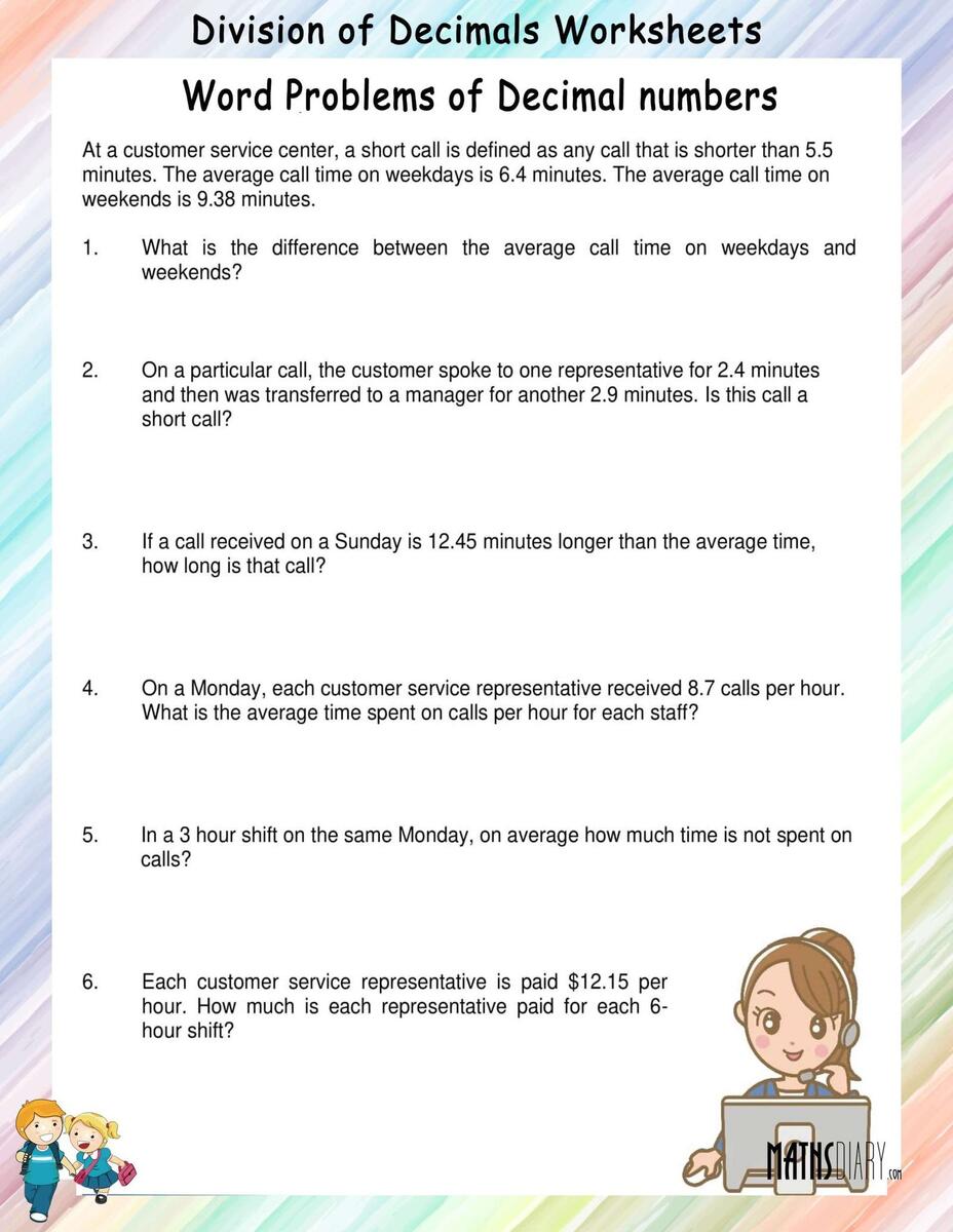 Word Problems Of Decimal Numbers Worksheets Math Worksheets MathsDiary Word Problems Of Decimal Numbers Worksheets Math Worksheets MathsDiary