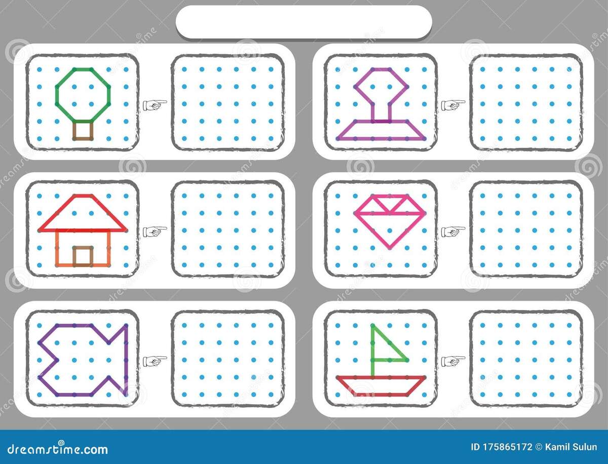 Worksheet For Preschool Kids Dot To Dot Copy Practice Copy The Shapes Visual Perception Activities Stock Vector Illustration Of Development Character 175865172