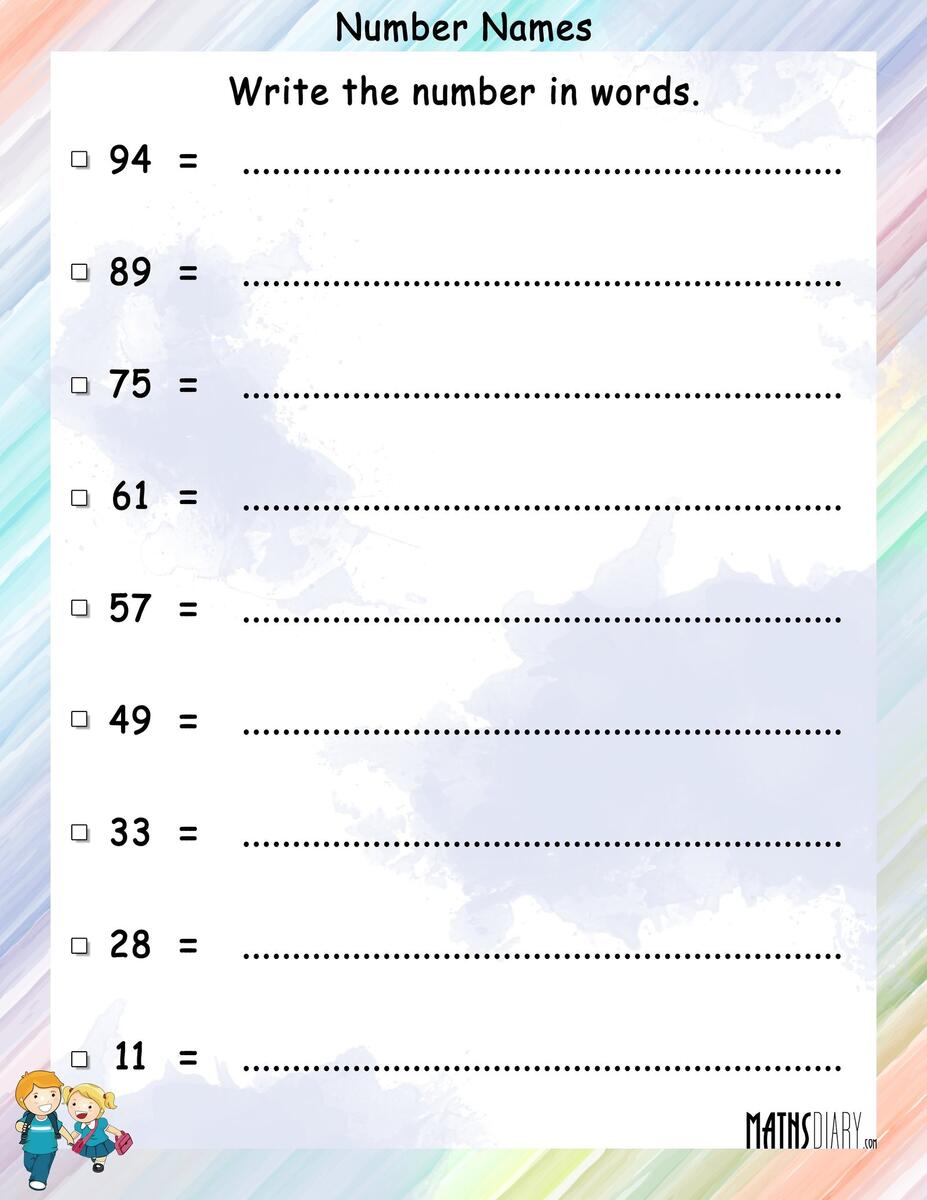 3rd Grade Number Worksheet Practice The Questions On Numbers With Ans