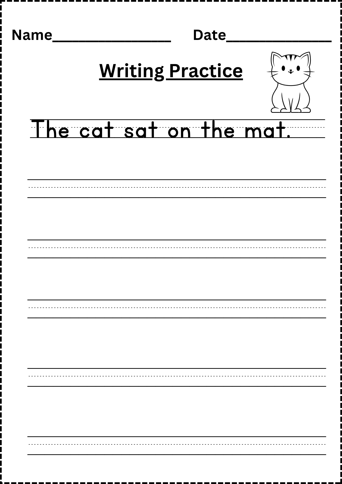 Free Printable Kindergarten Writing Worksheets PDF Number Dyslexia